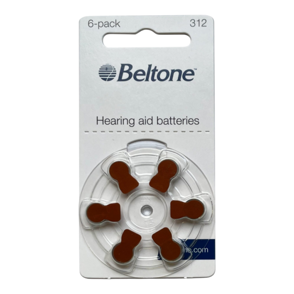Baterie do naslouchátek Beltone 312 – 1 blistr (6 ks baterií)