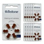 Baterie do sluchadel Beltone 312 – sada 10 blistrů (60 ks baterií)