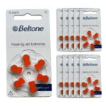Baterie do sluchadel Beltone 13 – sada 10 blistrů (60 ks baterií)