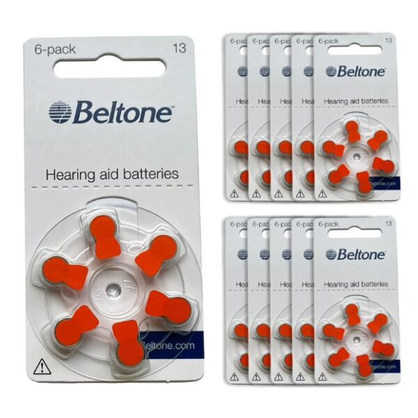 Baterie do sluchadel Beltone 13 – sada 10 blistrů (60 ks baterií)