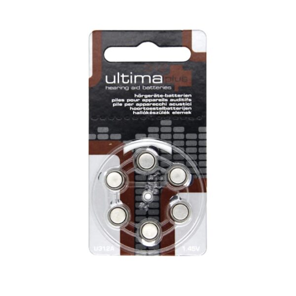 Baterie do sluchadel Ultima 312 – 1 blistr (6 ks baterií)