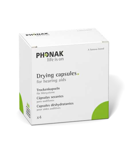 Kapsle pro vysoušení naslouchátek a sluchátek Phonak 4 ks